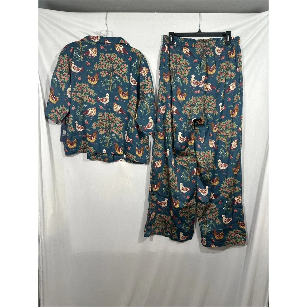 NWT $198 Printfresh [ Small Tall ] Eco Satin‎ Wildest Dreams Set Hen House T2164